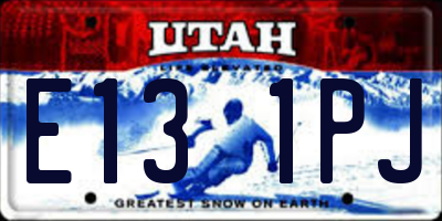 UT license plate E131PJ