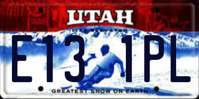 UT license plate E131PL
