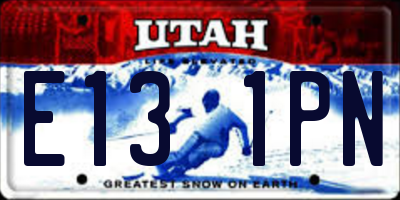 UT license plate E131PN