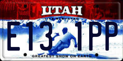 UT license plate E131PP