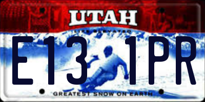 UT license plate E131PR