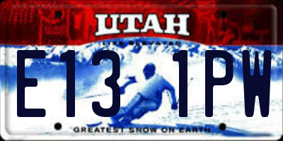 UT license plate E131PW