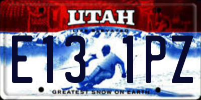 UT license plate E131PZ