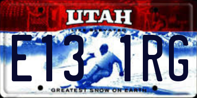 UT license plate E131RG