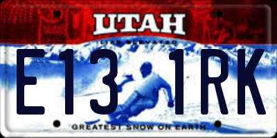UT license plate E131RK