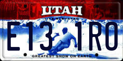 UT license plate E131RO