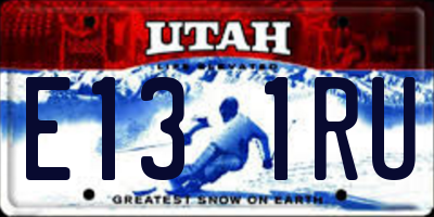 UT license plate E131RU