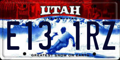 UT license plate E131RZ