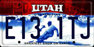 UT license plate E131TJ
