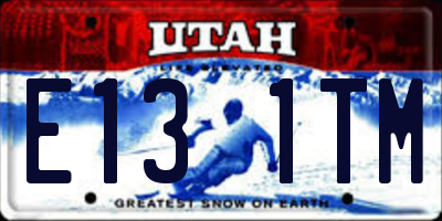 UT license plate E131TM