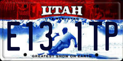 UT license plate E131TP