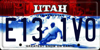 UT license plate E131VO