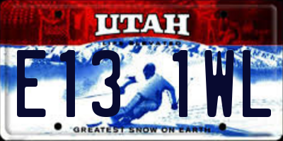 UT license plate E131WL