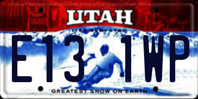 UT license plate E131WP