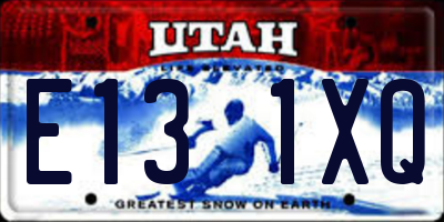 UT license plate E131XQ