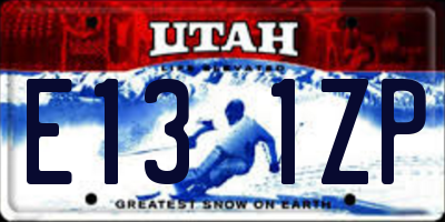 UT license plate E131ZP
