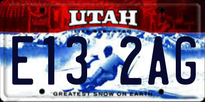 UT license plate E132AG
