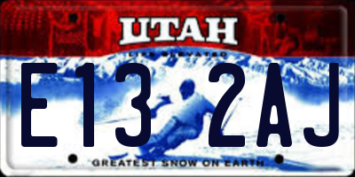 UT license plate E132AJ