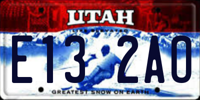 UT license plate E132AO
