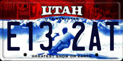 UT license plate E132AT