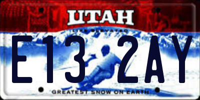 UT license plate E132AY