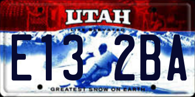 UT license plate E132BA