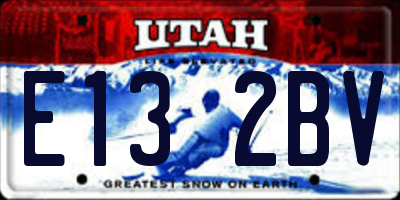 UT license plate E132BV