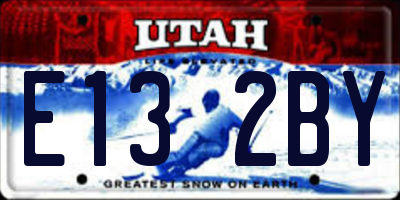 UT license plate E132BY