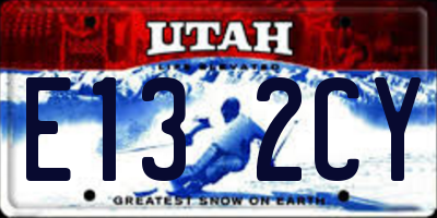 UT license plate E132CY