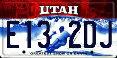 UT license plate E132DJ