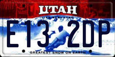 UT license plate E132DP