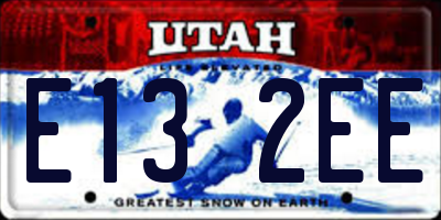 UT license plate E132EE