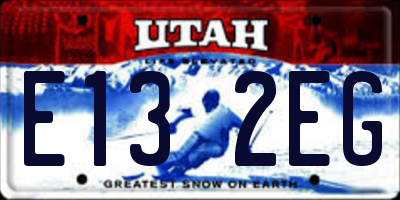 UT license plate E132EG