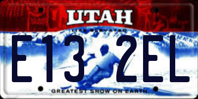 UT license plate E132EL