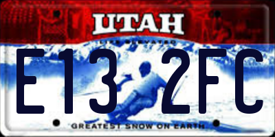 UT license plate E132FC