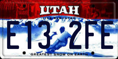 UT license plate E132FE