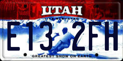 UT license plate E132FH
