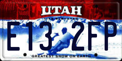 UT license plate E132FP