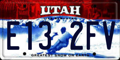 UT license plate E132FV