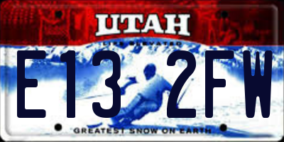 UT license plate E132FW