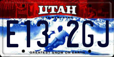 UT license plate E132GJ