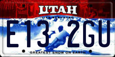 UT license plate E132GU