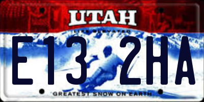 UT license plate E132HA