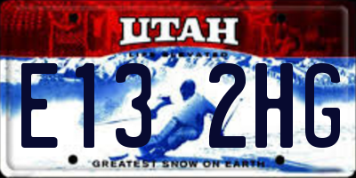 UT license plate E132HG
