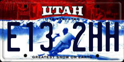 UT license plate E132HH