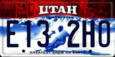 UT license plate E132HO