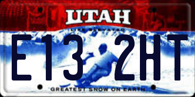 UT license plate E132HT