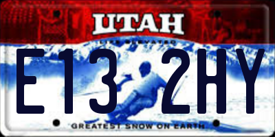 UT license plate E132HY