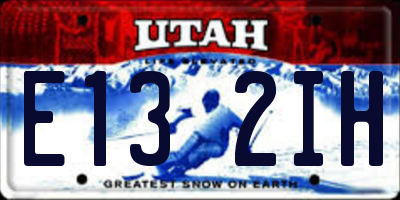 UT license plate E132IH
