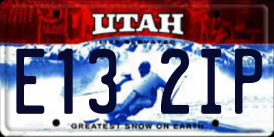 UT license plate E132IP